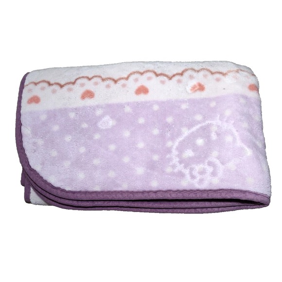 Sanrio My Melody Plush Throw Chick Purple Embossed Baby  Sanrio My Melody Plush‎ Throw Chick Purple Embossed Baby Toddler Blanket